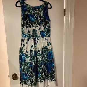 Retrospec’d Blue Floral Dress EUC
